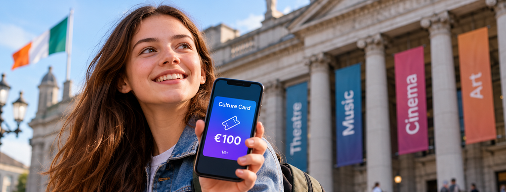 Culture Card в Ірландії обговорюють у межах Бюджету 2027. 16-річні можуть отримати по €100 на кіно, театр, концерти та культурні події.
