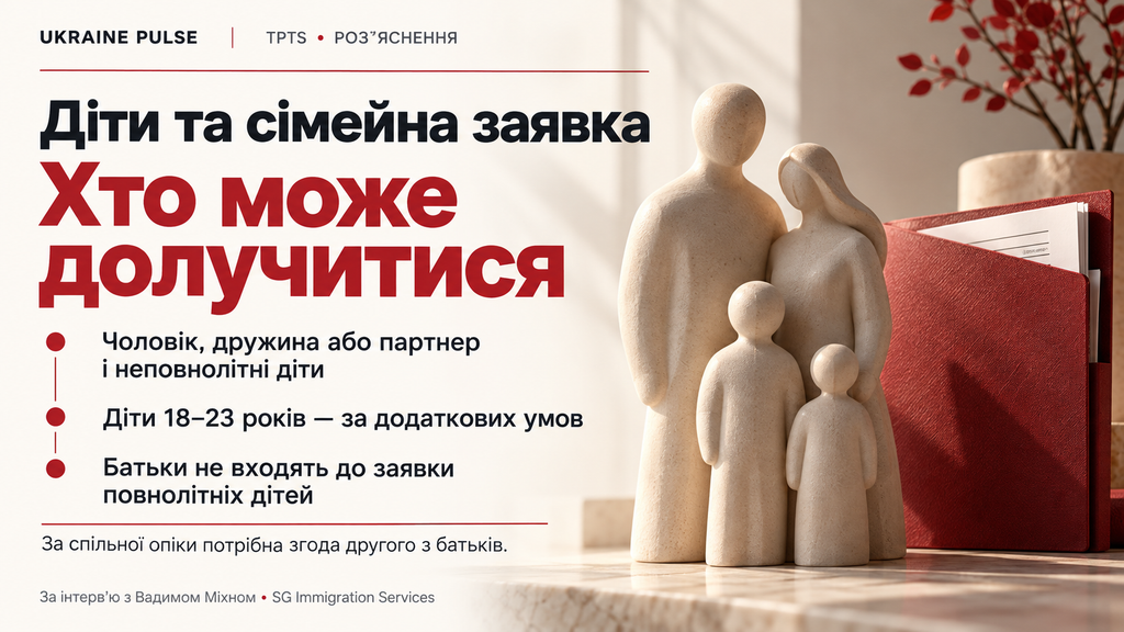Temporary Protection Transition Scheme: які документи готувати, як підтвердити дохід і житло? Роз’яснення Вадима Міхна з SG Immigration.