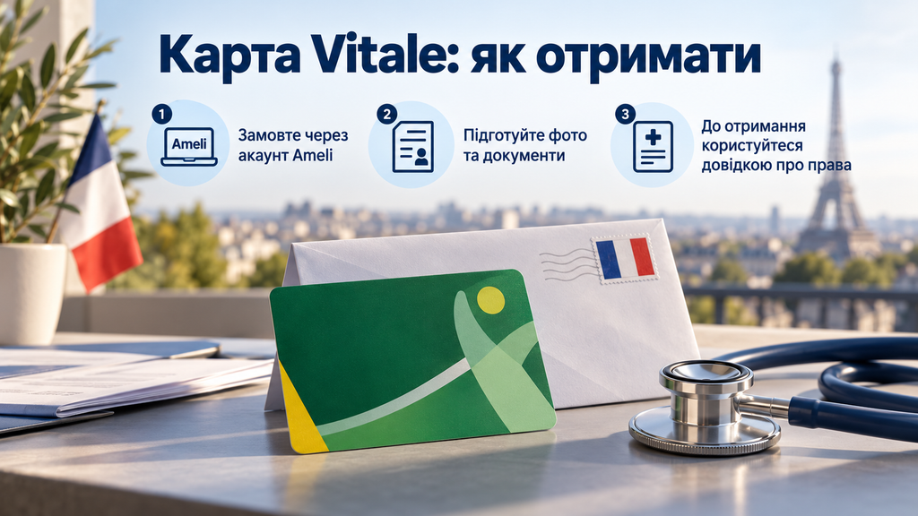 Як оформити номер соціального страхування у Франції та карту Vitale: покрокова інструкція для українців із тимчасовим захистом.