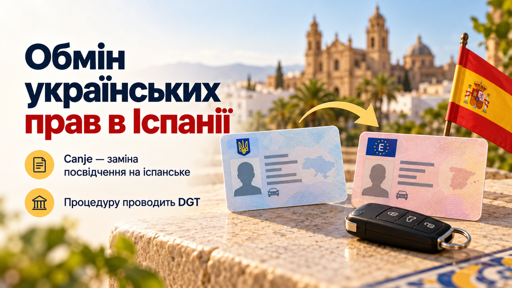 Як обміняти українське посвідчення водія в Іспанії? Пояснюємо процедуру canje, перелік документів і порядок звернення до DGT.