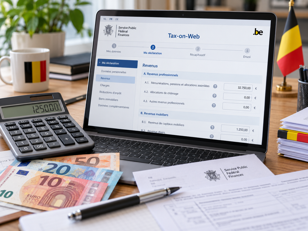 Податкова декларація в Бельгії 2026: строки Tax-on-web, proposal simplifiée, доходи з-за кордону та порядок подання через MyMinfin.